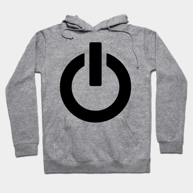 Power Button (black) Hoodie by XOOXOO